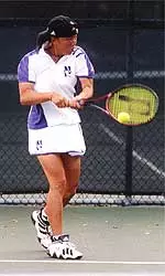 Senior Colleen Cheng clinched the match for the Wildcats, winning in three (6-4, 0-6, 6-3).
