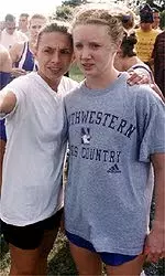 April Ecke (left) is resigning after three years at the NU cross country helm