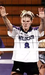 Junior middle blocker Sarah Ballog led the Wildcats with six kills.