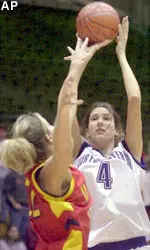 Sarah Kwasinski led the team with 18 points and six rebounds vs. Penn State.