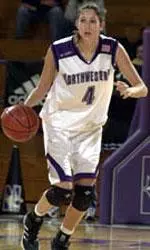 Center Sarah Kwasinski paced NU with 16 points Friday night.