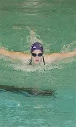 Carmen Cosgrove won the 100 and 200 butterfly at Indiana Saturday.