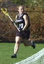 Angela McMahon had three goals in Tuesday's loss at JHU