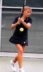 Simona Petrutiu earned the match-clinching win versus Harvard