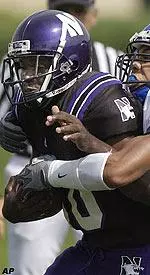 Receiver Kunle Patrick is brought down by Duke safety Alex Green after a 10-yard reception during the second quarter Saturday afternoon.
