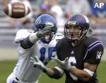 Jon Schweighardt led NU with six receptions for 104 yards in the win over Duke.