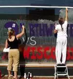 NU students are painting the town purple this week