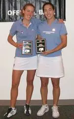 Jessica Rush (left) and Cristelle Grier won the 2003 ITA Midwest Doubles Championship.