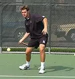 Senior Josh Axler clinched the win Saturday against Penn State at the Combe Tennis Center.