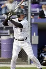 Senior Brandon Ackley was 2-for-4 in his last Big Ten game at Rocky Miller Park.