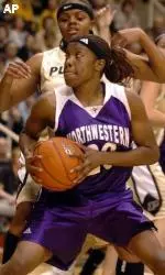 Ifeoma Okonkwo sets up against the Purdue defense.