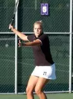 Senior Kristi Roemer (pictured) and freshman Alexis Conill won their doubles match on the final day of the Wildcat Invitational.