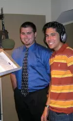 Daniel Platt 20, Sports Director of WNUR-FM 89.3 and a junior Arts and Science major along with his colleague Frank Tormey 21, a senior Journalism major were recruited by Boyer from the team of students who broadcast NU sports.