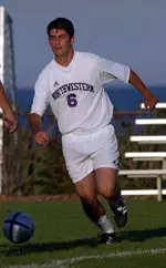 Senior Brett Grob assisted on NU's goal during Senior Day Friday in his first start of the season.