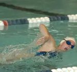 Freshman Andrea Hupman swam a pool record 1:49.05 Saturday at the NU TYR Invitational.