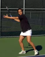Cristelle Grier (pictured) will compete for the doubles title of the ITA National Indoor Championships Sunday, Nov.7 alongside freshman Audra Cohen.