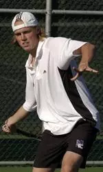 Adam Schaechterle won 6-3, 6-4 at No. 6 for NU's only singles point.
