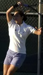 Cristelle Grier scored one of NU's two points with her 6-3, 6-2 win at No. 1.