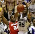 Jitim Young scored 17 points, and added four rebounds, four assists and four steals in the Wildcats' upset of previous Big Ten leader Wisconsin.