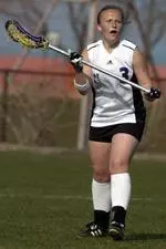 Angela McMahon had a key goal at the end of the half Saturday.