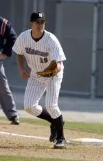 Jason Krynski hit his fourth home of the season in NU"s game one loss.