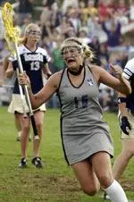 Laura Glassanos celebrates her insurance goal in the final minute of Thursday's win.