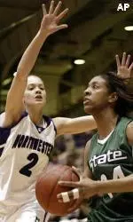Sophomore A.J. Glasauer dished out a career-best 10 assists in NU's last home game.
