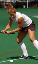 Senior Ellen Schlafly had four shots against Iowa.