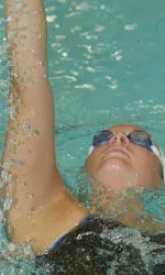 Senior Katie Paglini won the 200 back for NU Friday afternoon at UW-Milwaukee.