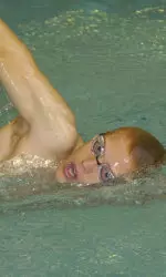 Freshman Eric Nilsson swam on four winning relays Sunday for NU.