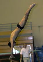 Alex Kiaie won the men's 1-meter board Sunday at the UIC Diving Invitational.