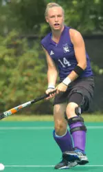 Amanda Care recorded her second defensive save of the season against Duke.