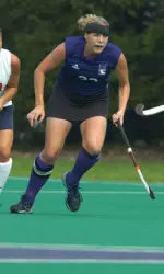 Senior co-captain Holly Palin leads the Wildcats into the 2005 Big Ten Field Hockey Tournament