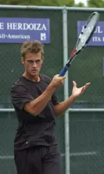 Freshman Marc Dwyer fell in the round of 16 at the Big Ten Indoor Singles Championships Sunday.