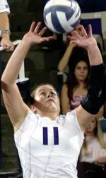 Junior Lauren Greenwood posted a double-double Friday night against Indiana.