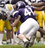 Tim McGarigle becomes Northwestern's all-time tackle leader on this play.