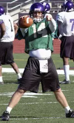Brett Basanez enjoys today's two-hour workout at Sorocco Athletic Complex.