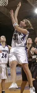 Sara Stutz scored a team-best 10 points Thursday night against Iowa.