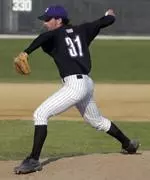 Senior Evan Blesoff pitched five complete innings, picking up the win.