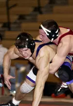 Freshman Jake Herbert is 22-0 this year and leads the team along with Ryan Lang with six pins.