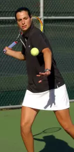 Valerie Vladea recorded a pair of wins in Northwestern's 5-2 victory over Duke Sunday.