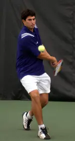Chuck Perrin won at No. 3 singles Friday afternoon.