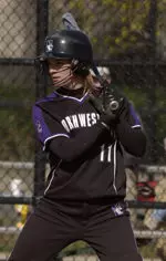 Senior Erin Mobley singled, homered and had three RBIs in the first game Sunday against Wisconsin.