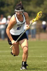 Sarah Albrecht had four goals Friday at Johns Hopkins.