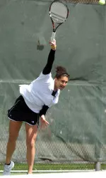 Sophomore Alexis Prousis won in both doubles and singles Thursday against Clemson.