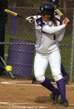 Sophomore Katie Logan recorded two hits -- including her first career triple -- and scored twice Friday for NU.