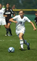 Freshman Jeanette Lorme (pictured) contributed a goal in NU's 2-2 tie against Iowa on Sunday.