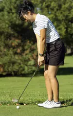 Alice Kim placed fourth at the 10-team Wolverine Invitational. She finished two strokes off the lead.