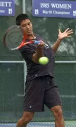 Willy Lock advanced in both singles and doubles Saturday