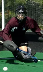 Emily Kyle (pictured) comes into Sunday's match as the Big Ten leader in saves and saves per game.